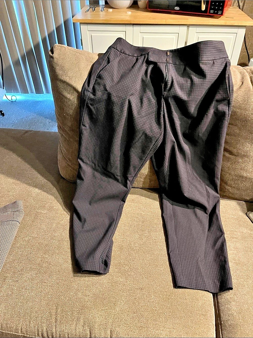 LOFT Geometric Trousers in Black & Brown Size 8 Like New